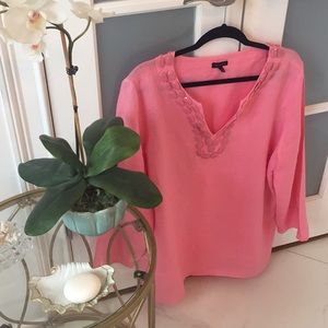 Talbots Linen Pink Tunic XL